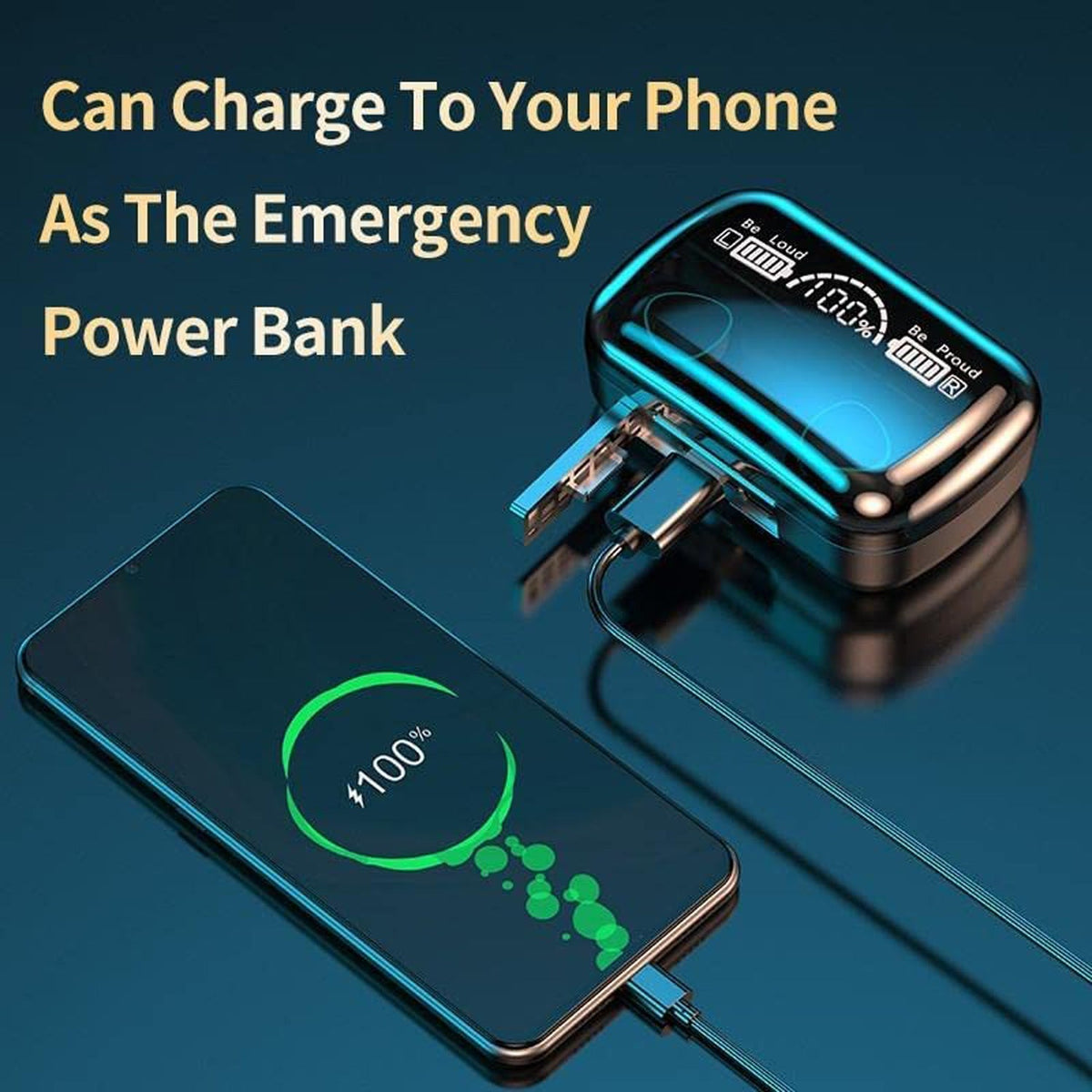 Wireless In-Ear Earbuds with Charging Case & Mic