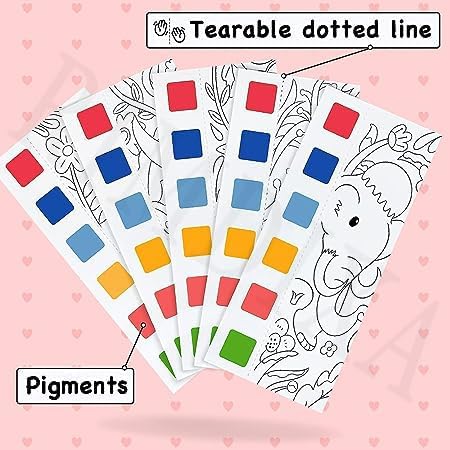 Reusable Watercolor Painting Book with Water Brush