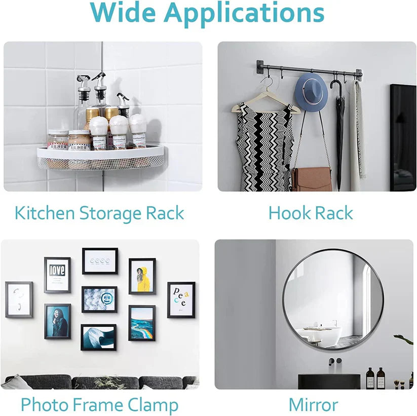 Wall Adhesive Hooks, No-Drilling Waterproof Screw for Hanging