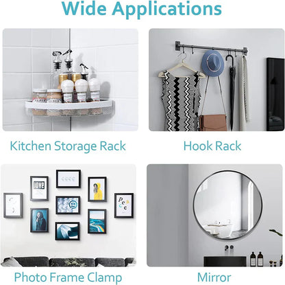 Wall Adhesive Hooks, No-Drilling Waterproof Screw for Hanging