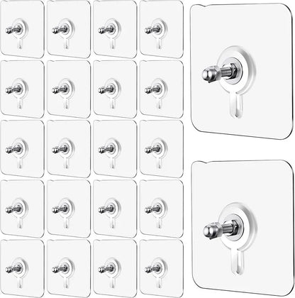 Wall Adhesive Hooks, No-Drilling Waterproof Screw for Hanging