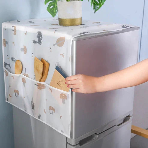 Waterproof & Dustproof Refrigerator Cover with Pockets