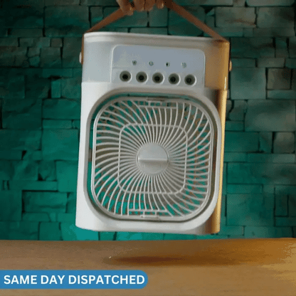 Portable 4-in-1 Mini Air Cooler Fan- With Water Spray