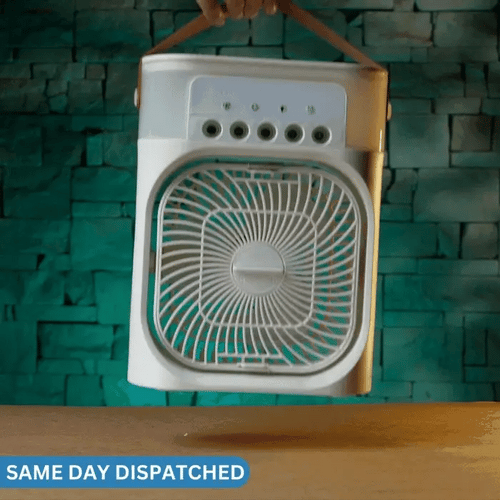 Portable 4-in-1 Mini Air Cooler Fan- With Water Spray