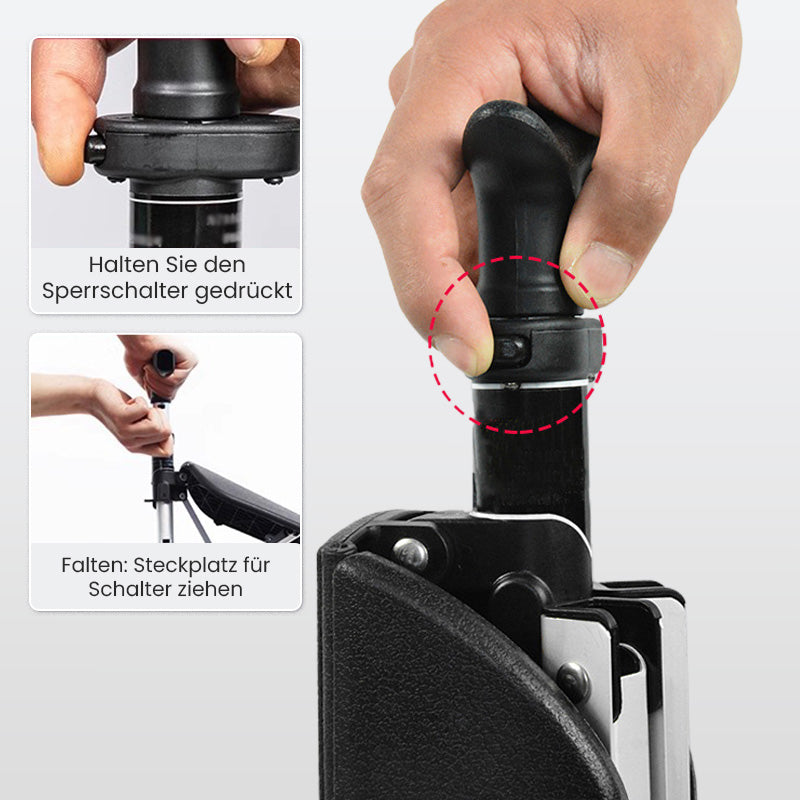 Free ShippingPortable Folding Walking Stick with Seat for Seniors