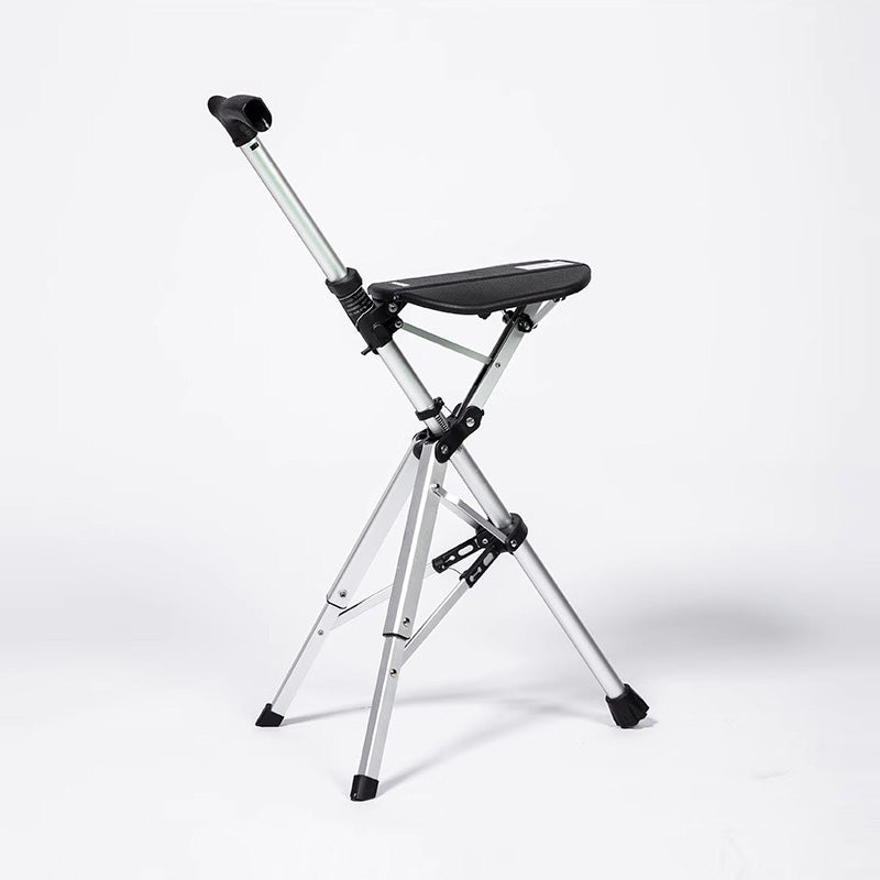 Free ShippingPortable Folding Walking Stick with Seat for Seniors